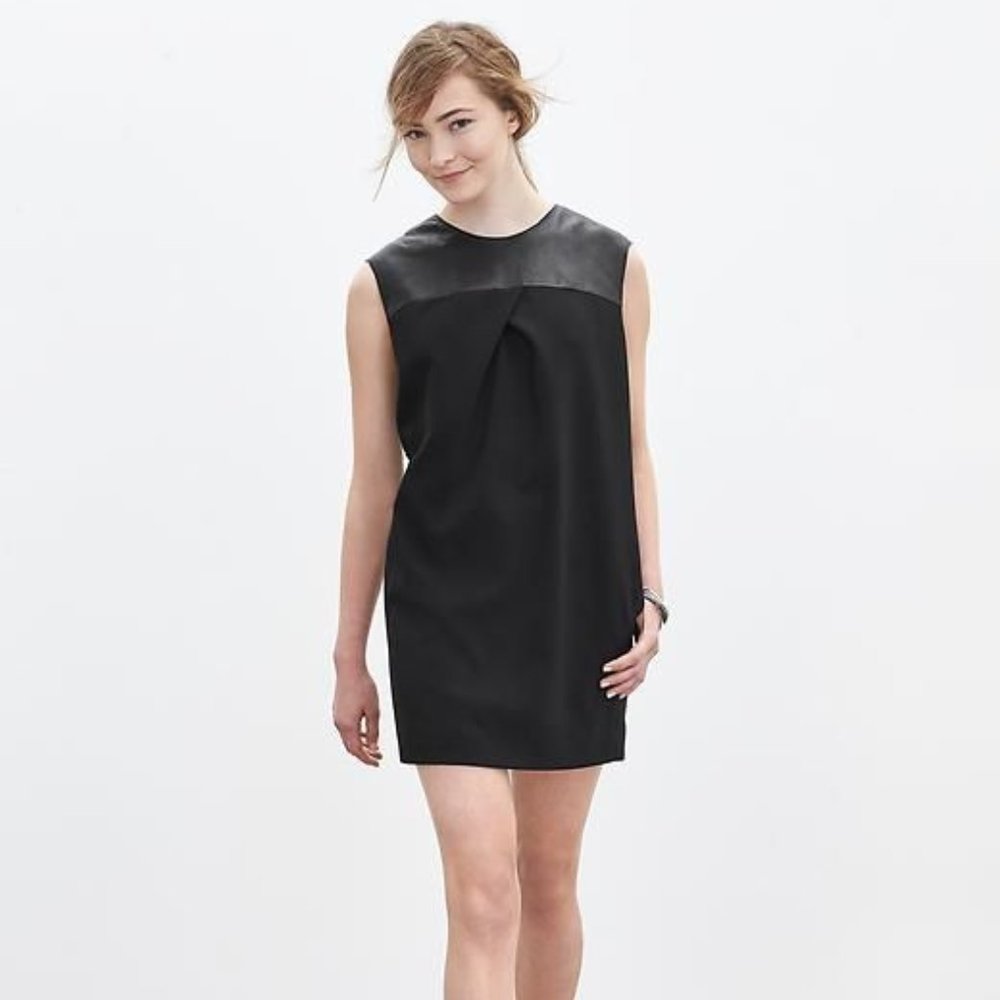 Banana Republic Monogram leather cocoon dress - Picture 3 of 6